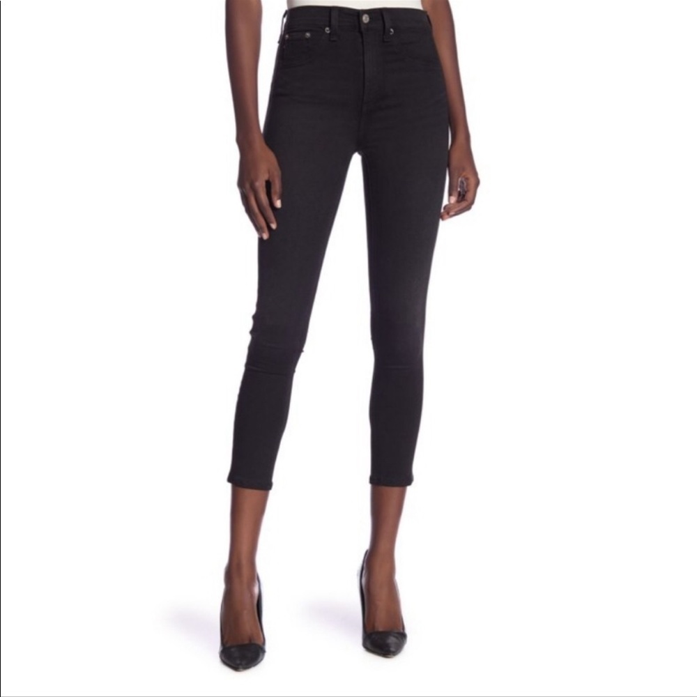 Black cropped rag&bone jeans
